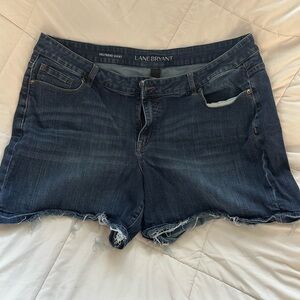 Lane Bryant Dark Blue Jean Shorts